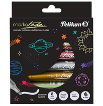 MARCADOR GRUESO MARKATODO MET. PELKAN CAJA C8 SURT. C48
