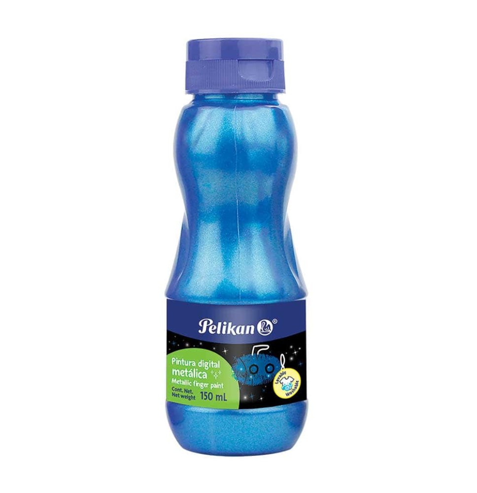 PINTURA DIGITAL PELIKAN 150ML. AZUL METALICO C12