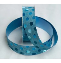 LISTON 9 DIAMANTADO BOLITAS TURQUEZA COLORS 25M C32