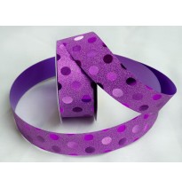 LISTON 9 DIAMANTADO BOLITAS MORADO COLORS 25M C32