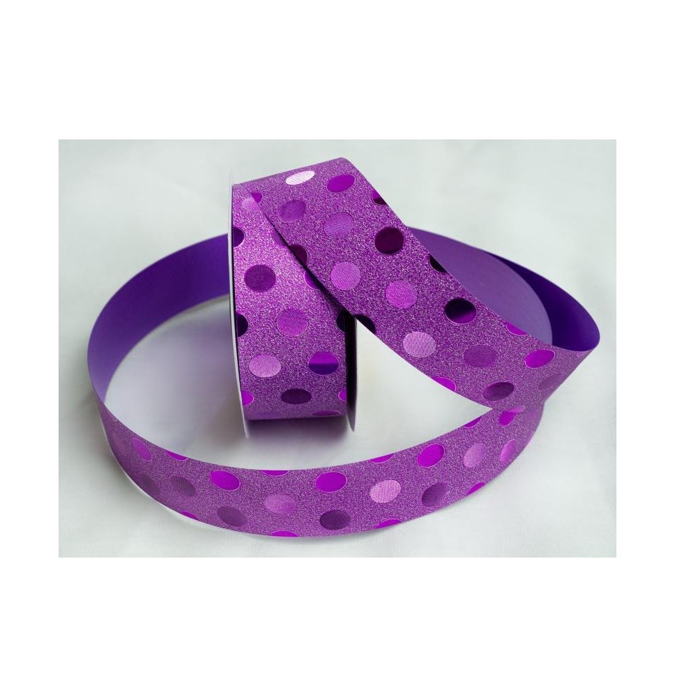 LISTON 9 DIAMANTADO BOLITAS MORADO COLORS 25M C32