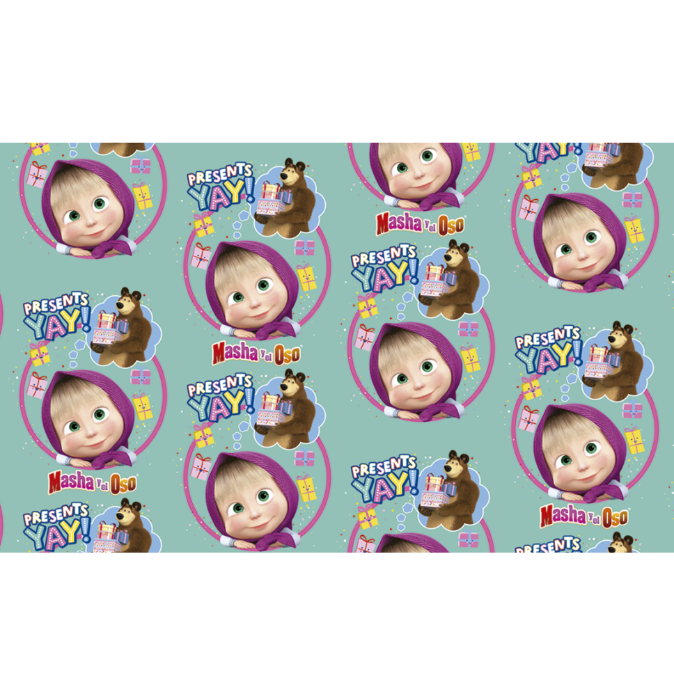 PAPEL COUCHE MASHA Y EL OSO GRANMARK 50X70 CM. E.25