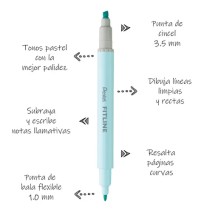 RESALTADOR DOBLE PUNTA COL. PASTEL SLW11P-K VDE CLARO E10