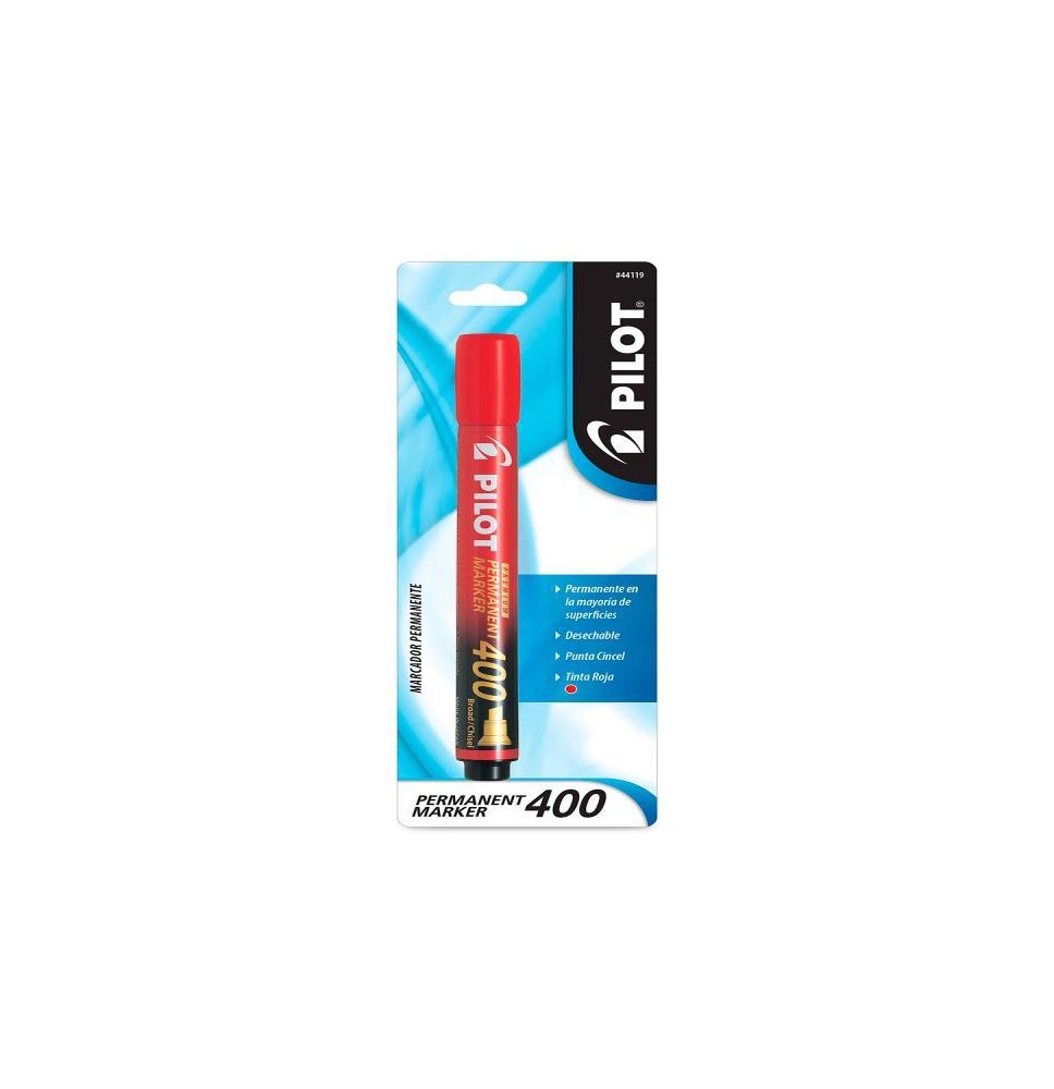 MARCADOR PERM. GRUESO PLAST.400 PILOT RJO.BLIST.C1 E6C48