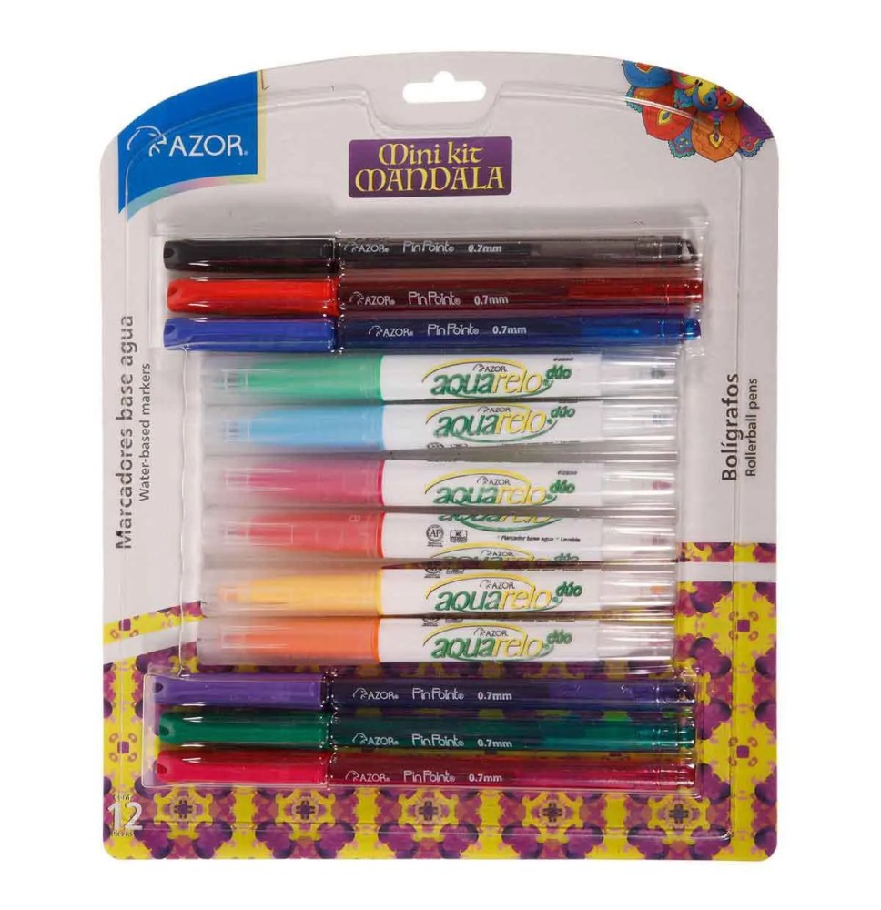 ESTUCHE AQUARELO DUO Y BOLIG. 0.7MM C12 PZAS. 29422 C.12