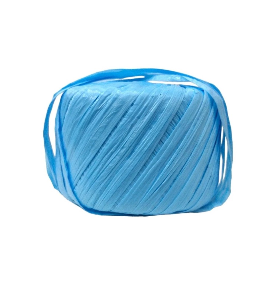 ROLLO RAFIA AZUL CIELO CONFETTI 100GRS C.200