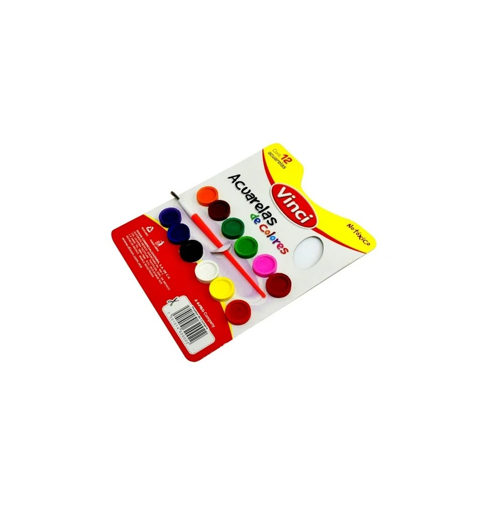 ACUARELA EST.C12PINC. COLORES INT. VINCI C.40