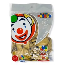 GLOBOS METALLIC 12 BOL.C50 DORADO C.80