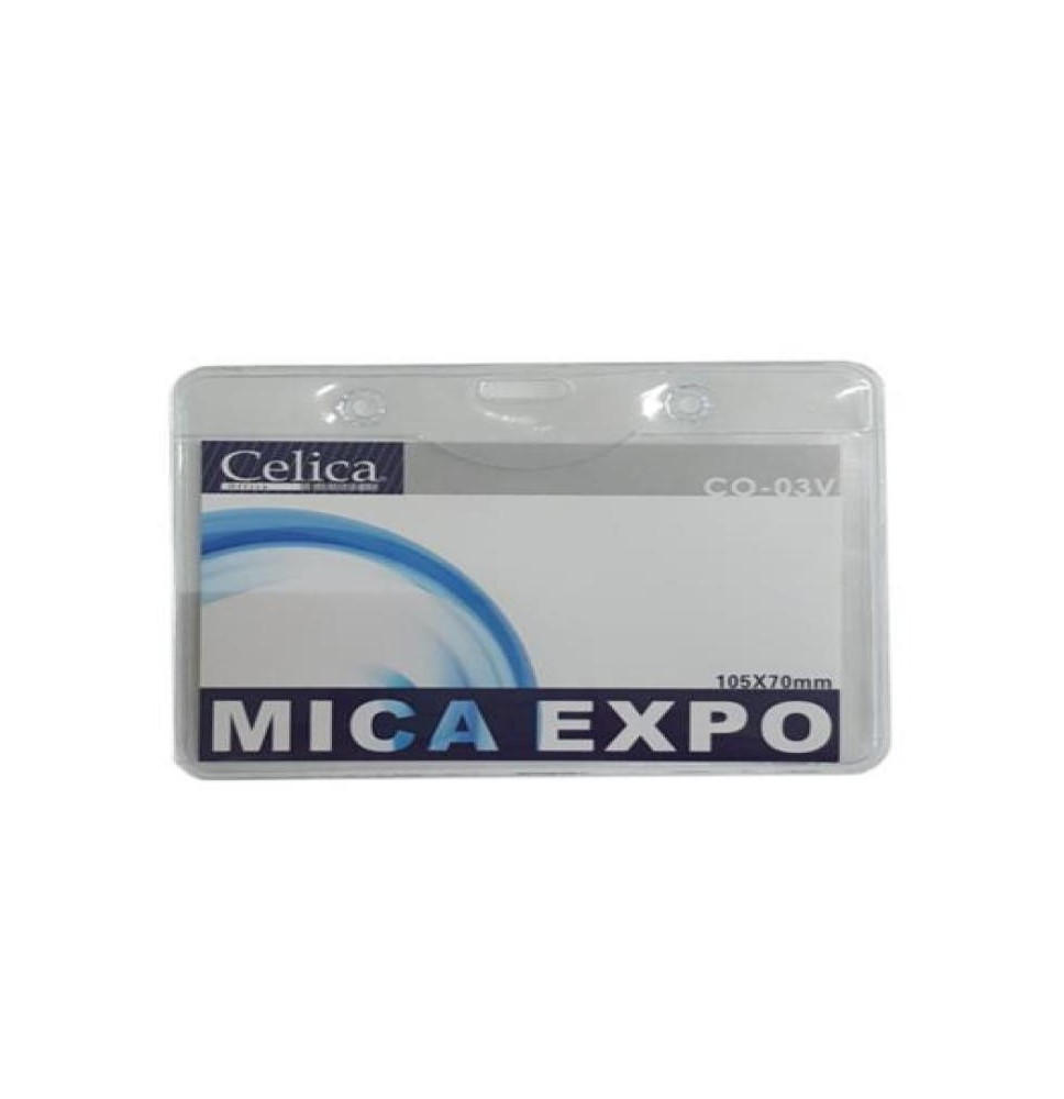 MICA PORTA GAFETE 105X70MM. MOD. CO-03V HORIZ. E.100 C.1000