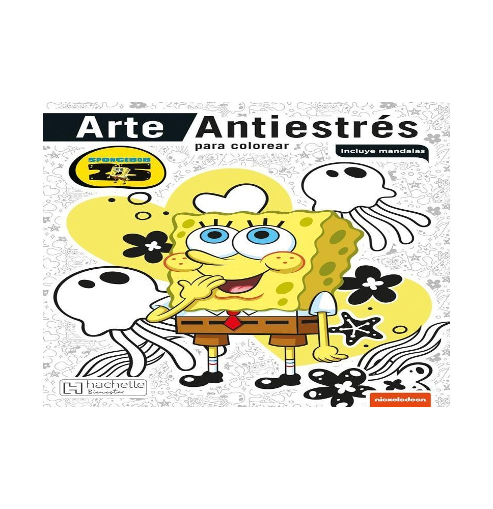 LIBRO PCOLOREAR ARTE ANTIESTRES SPONGEBOB C.220