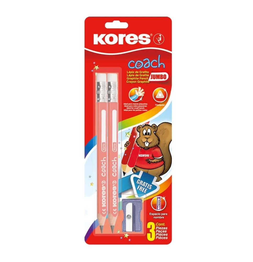 LAPIZ GRAFITO 2 COACH KORES JUMBO TRIANG. BLIS2SACA 12