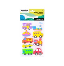 FOAMY STICKERS TRANSPORTE SFT8785 BARRILITO BL C1 C20160