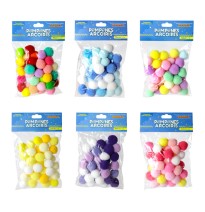 POMPON BOLITAS ARCOIRIS COL. SURT. 17G POMP25SUR PASCUA E.12