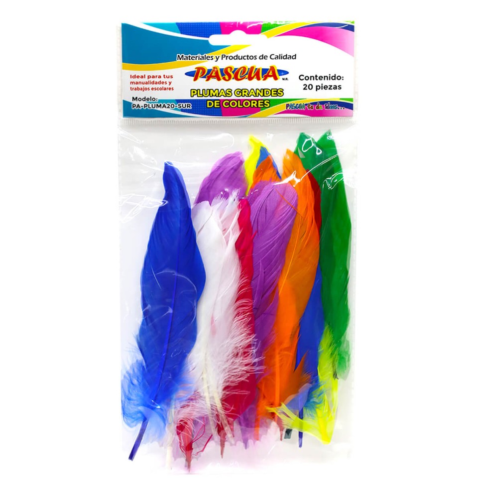 PLUMAS GRANDE PASCUA COL.SURT. PLUM20SUR BOL.C20 E24