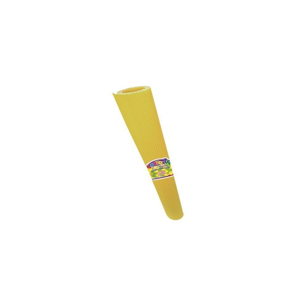 CARTON CORRUGADO CARTOLIN 50X70CM. AMARILLO C.25