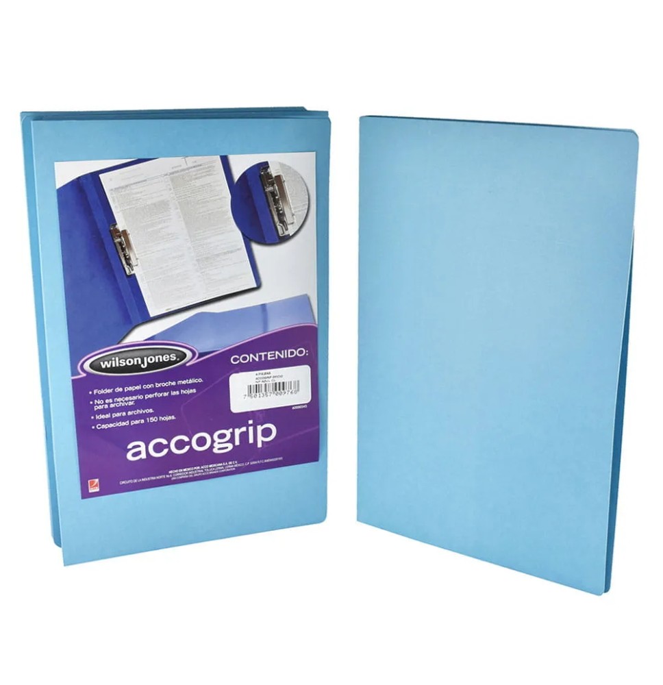 FOLDER CPALANCA OFI. AZUL CL. ACCOGRIP P-0976 E.4 C.48