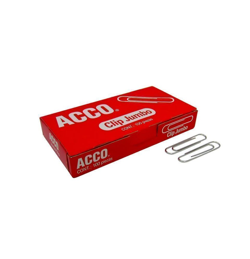 CLIPS JUMBO INOX.ACCO CAJA C100 P1700 E10 C60