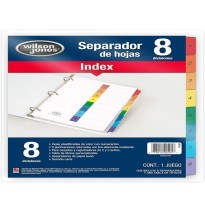 SEPARADOR NUM. CTA. 8 DIV. INDEX WILSON VCOL. P-1346 C.24