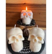 VELA MINI CALAVERA BLANCA PAQ C3 C30