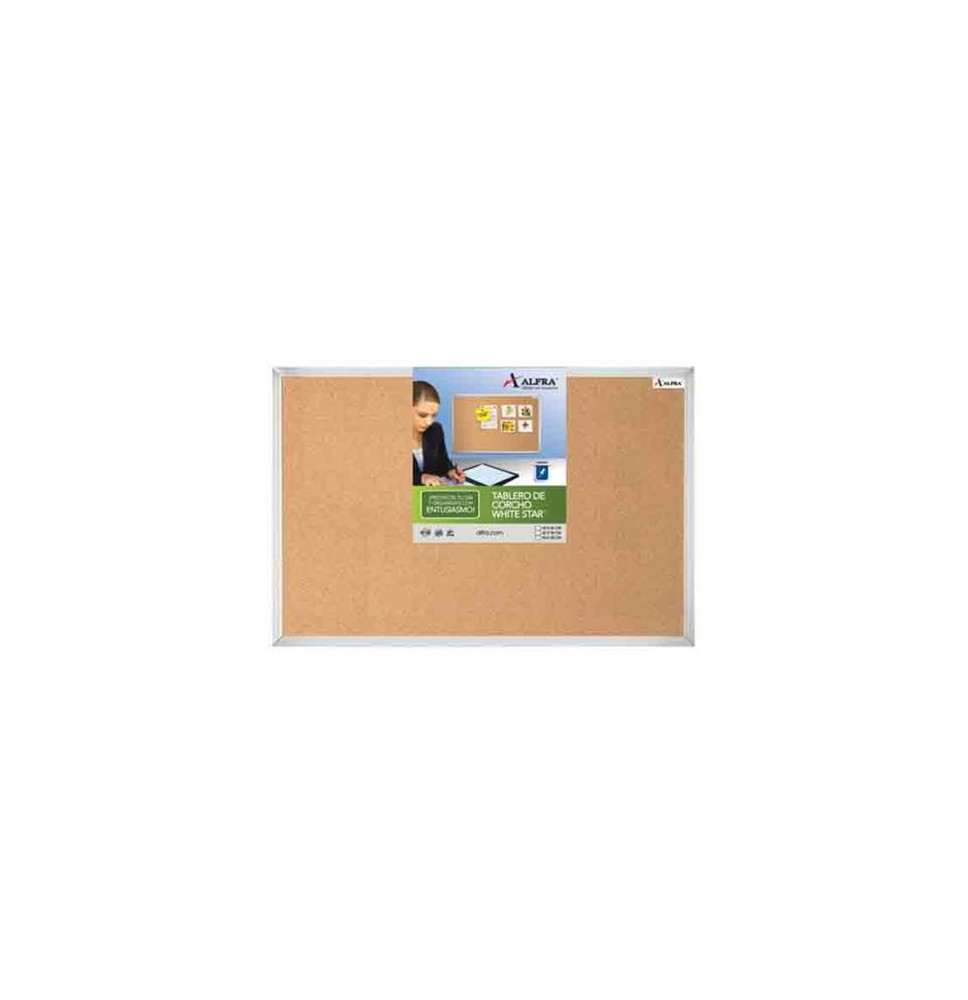TABLERO CORCHO WHITE STAR ALFRA 40X60 4800 C.4