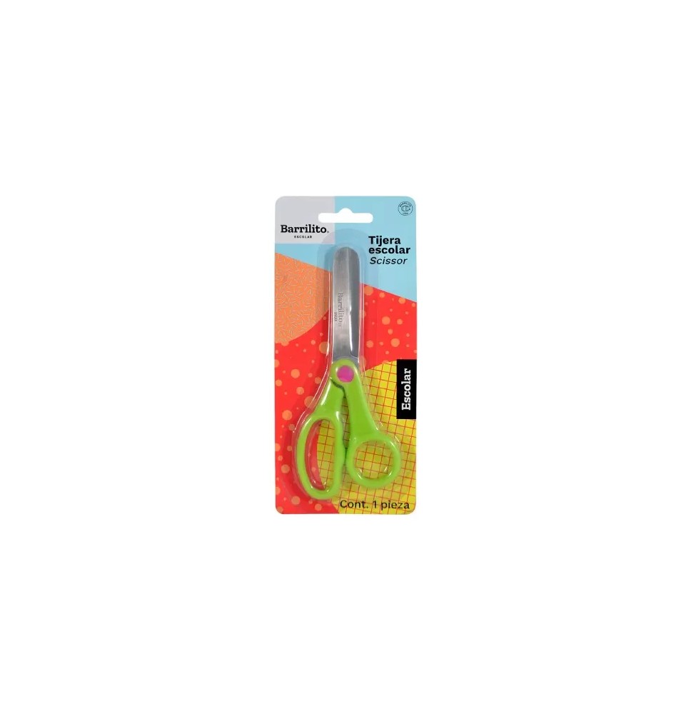 TIJERA ESCOLAR 14CM. BARRIL.B60B55M BL1 E24288