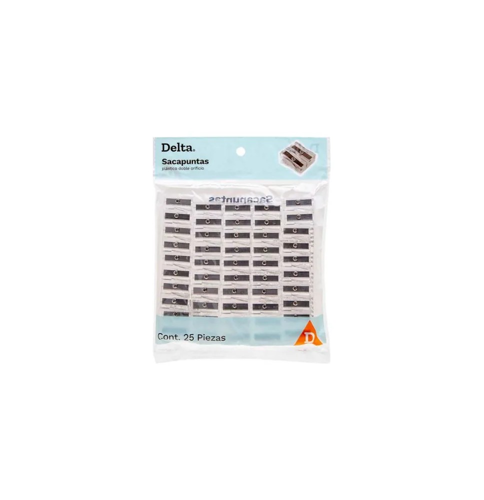 SACAPUNTAS PLAST. DOBLE SPT25 DELTA BOLSA C25PZAS 60120
