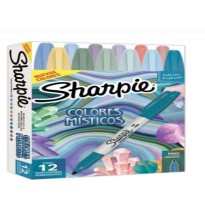 MARCADOR PERM. DELG. PLAST. SHARPIE P.F. MISTICOS C12 VCOL