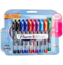 BOLIGRAFO GEL PAPER MATE .3MM BLIST. C10 COL. SURTIDO C12