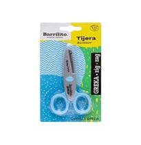 TIJERA PLAST. 6-13CM. ZIGZAG GREKA1 BARRILITO BL.C11224