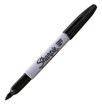 MARCADOR PERM. DELG. PLAST. SHARPIE P.F.NGO.PAQ. 122 SHARPI