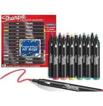 MARCADOR DELG. ACRILICO SHARPIE PUNTA BALA BL.C12 E.1 C.24