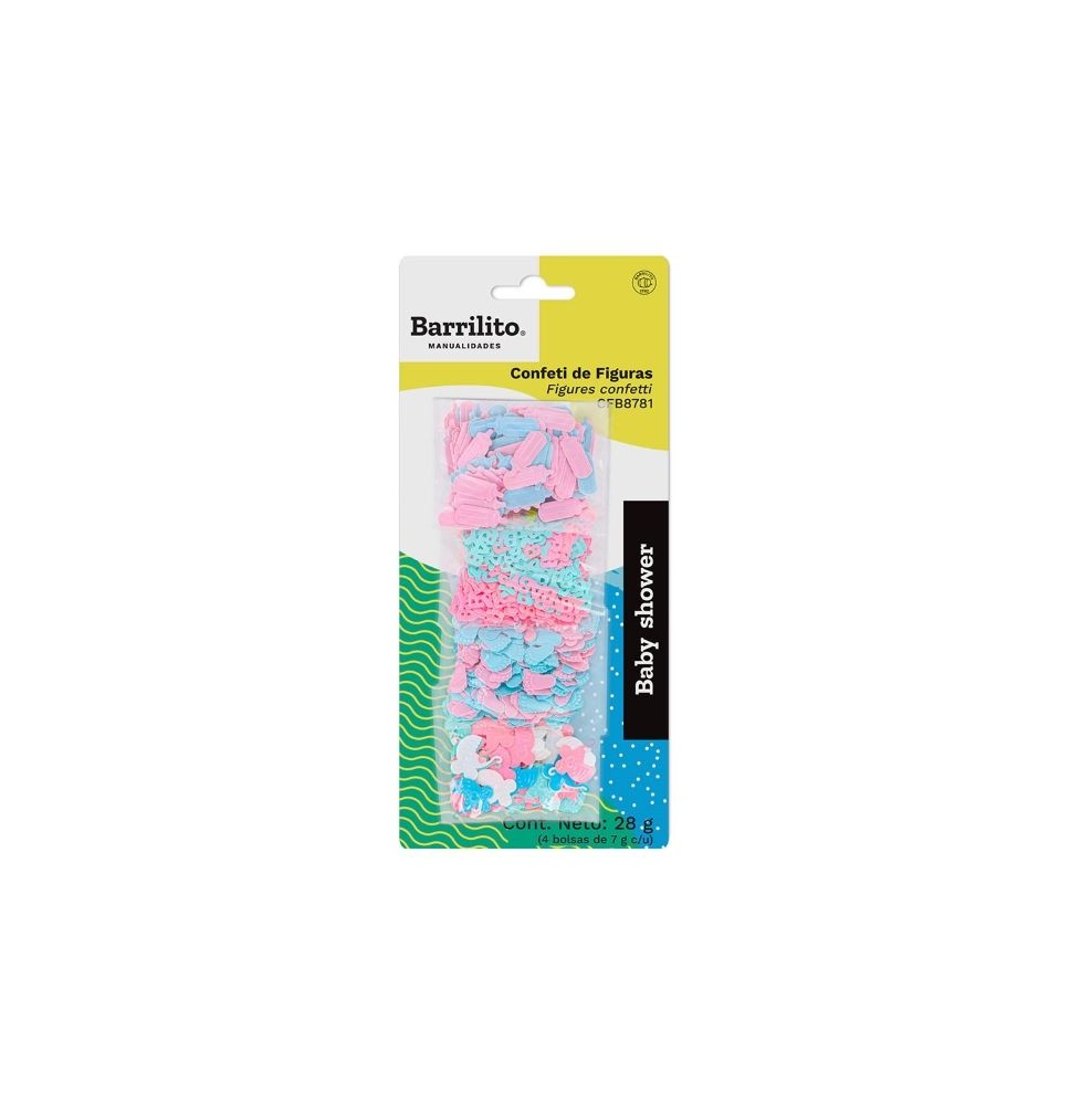 CONFETI FIG.BABY SHOWER C4 BOL.28G SURT. CFB8781 BARR. C.24