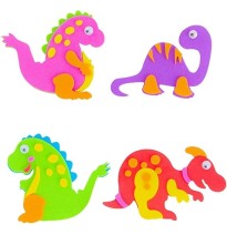 FOAMY STICKERS DINOSAURIOS SFD8784 BARRILITO BL C1 C20