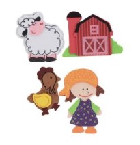 FOAMY STICKERS GRANJA SFG8782 BARRILITO BL C1 C20