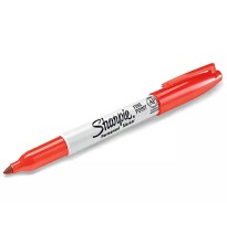MARCADOR PERM. DELG. PLAST. SHARPIE P.F. ROJO E12 C288