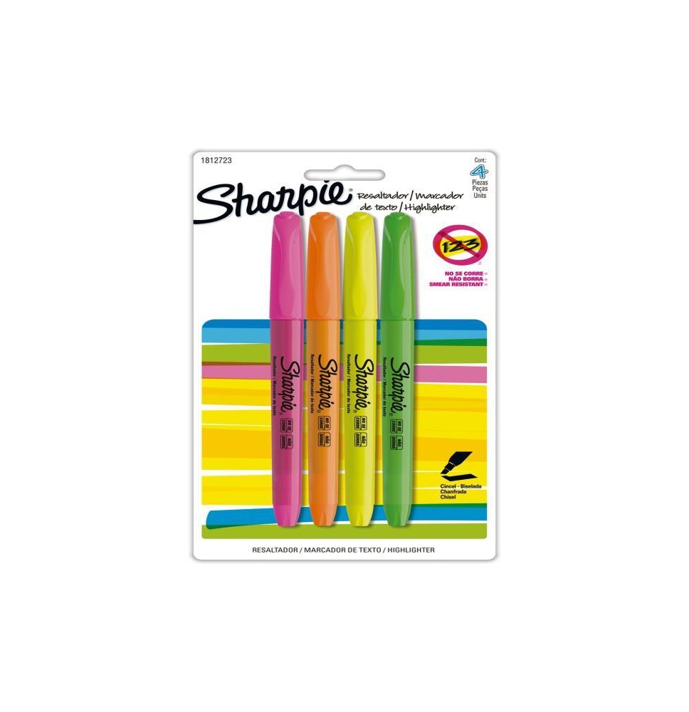 RESALTADOR DELG. SHARPIE ACCENT DELG.BL.4 SURT.E12