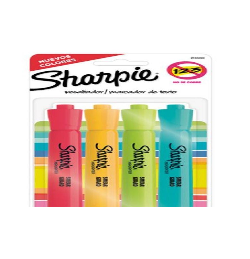 RESALTADOR GRUESO SHARPIE ACCENT 51746 BL.4 SURT.E36