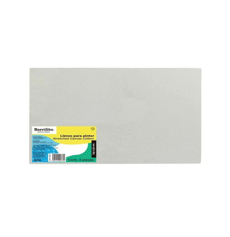 LIENZO PARA PINTOR 24X30CM PAQ. C3 PZAS. GOBA E.12 C.24