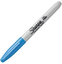 MARCADOR PERM. DELG. PLAST. SHARPIE P.F. AZUL E12 C144