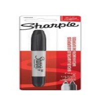 MARCADOR PERM. DELG. PLAST. SHARPIE TWIN D.PTA.NGO.BL.C136