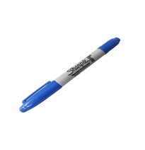 MARCADOR PERM. DELG. PLAST. SHARPIE TWIN D.PTA. AZUL12144