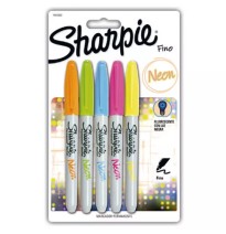 MARCADOR PERM. DELG. PLAST. SHARPIE P.F. NEON BL.C5 SURT24