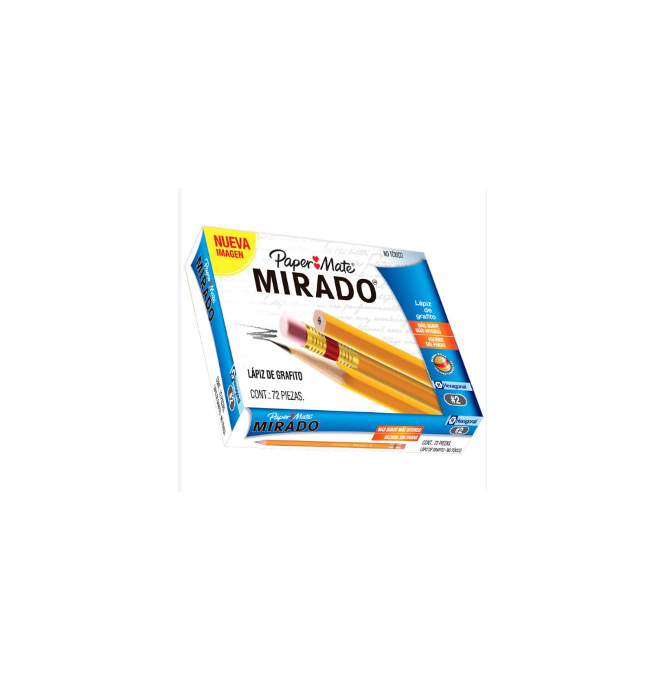 LAPIZ GRAFITO 2 MIRADO HEXAG. PAQ.C72PZ12 MIRADO GRAT20