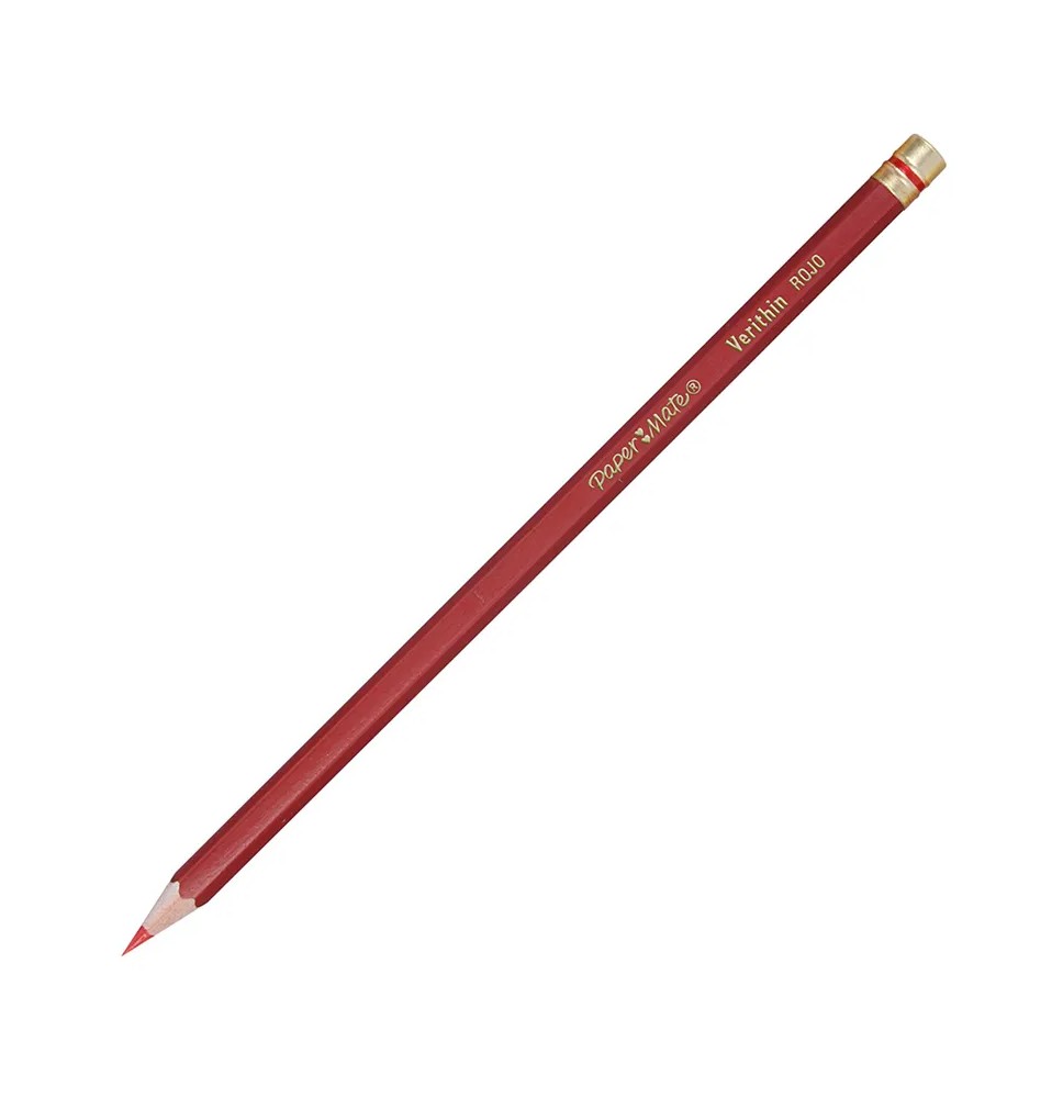 LAPIZ CHEQUEO VERITHIN ROJO CARMIN HEXAG. 12 72288
