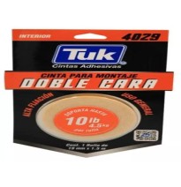 CINTA ADH. DOBLE CAPA PARA MONTAJE 19X1.5M 4029 TUK C.16