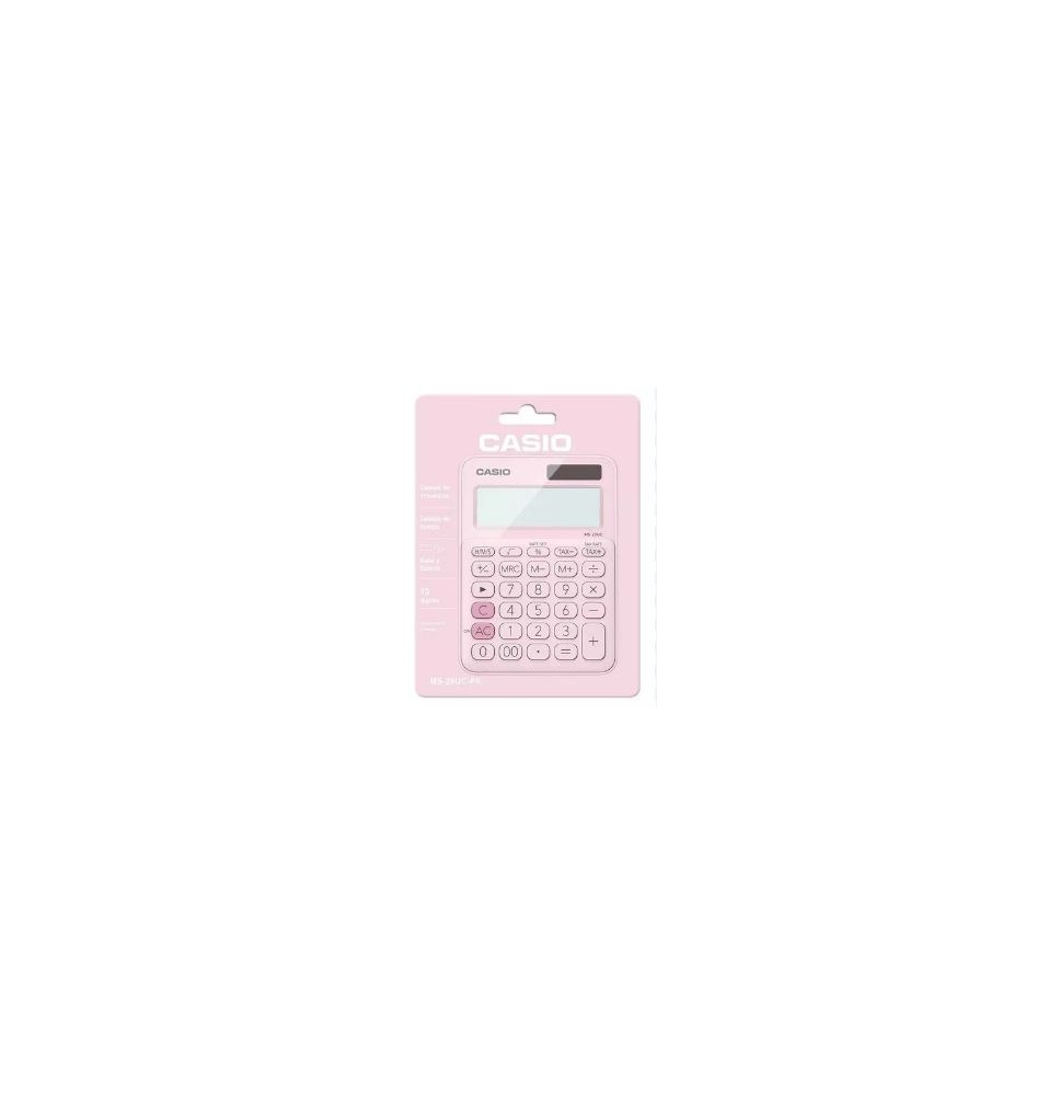 CALCULADORA ESCRIT. CASIO MS-20UC-PK 12DIG. E.10 C.40