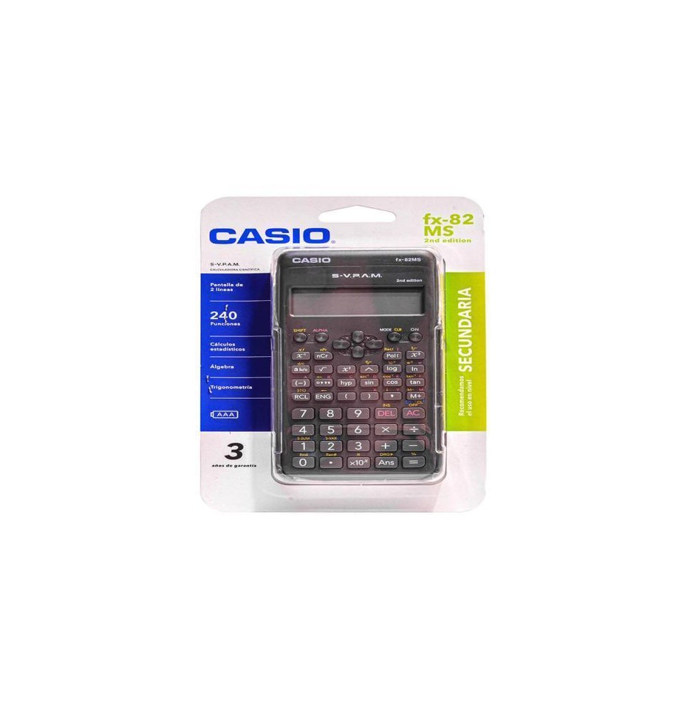 CALCULADORA CIENT. CASIO FX-82MSFX-85MS 240 FUNC. 1040