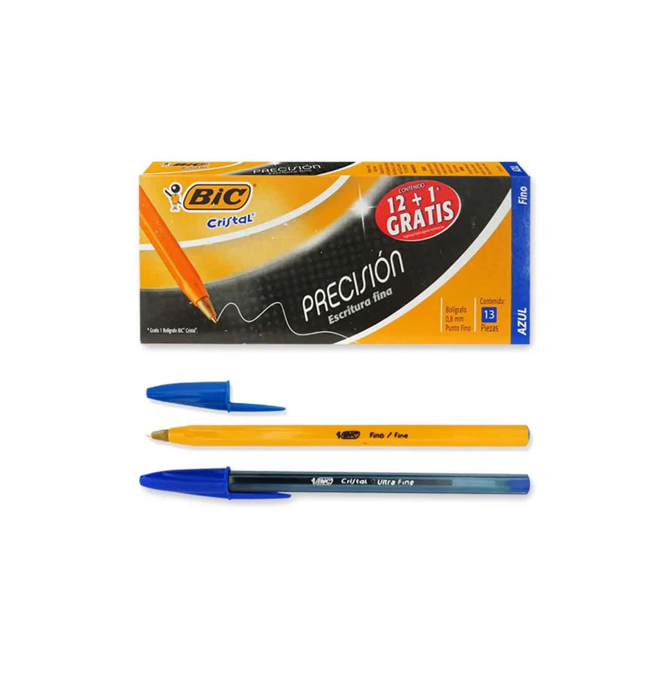 BOLIGRAFO CRISTAL PRECIS.F-290 0.8MM AZUL C12 BOL. C36
