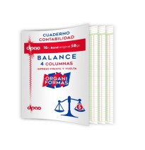 CUADERNO CONTABILIDAD BALANCE CCB-16 16H. 58GRM DIPAO C50