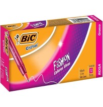 BOLIGRAFO CRISTAL FASHION BIC 1.2MM ROSA E.12 C.216